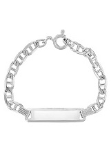 catchy custom silver id link chain baby bracelet